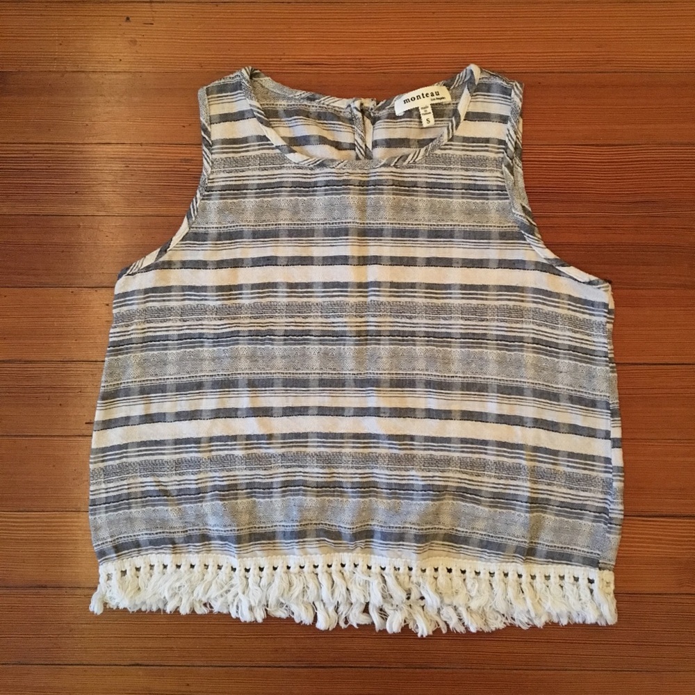 Monteau linen crop top, size S